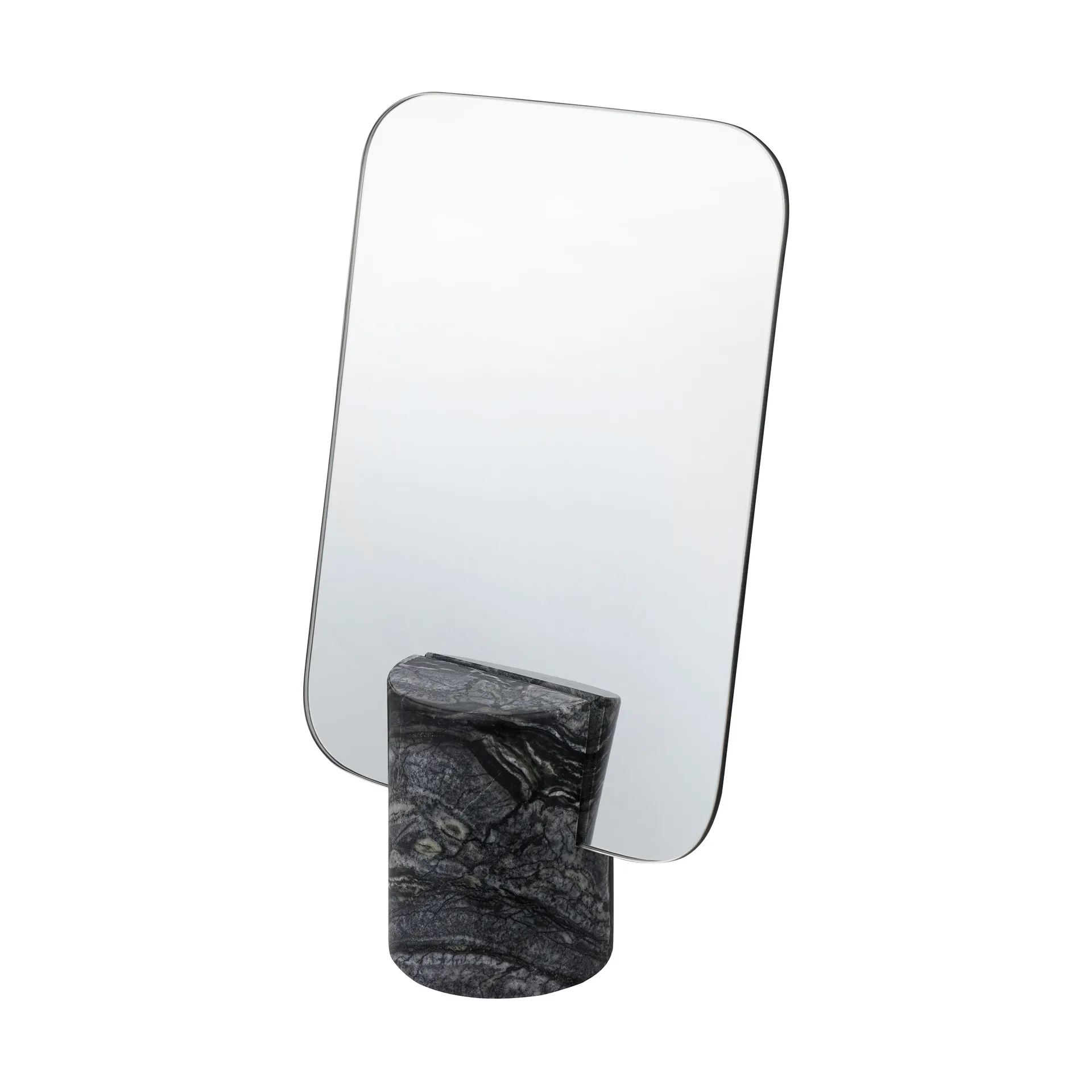 Marble vanity mirror, Black-grey, 30 cm Mette Ditmer