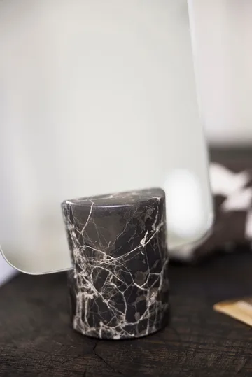 Marble vanity mirror - Brown, 30 cm - Mette Ditmer