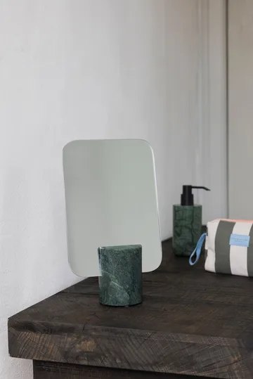 Marble vanity mirror - Dark forest, 30 cm - Mette Ditmer
