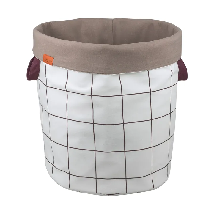 Mesh laundry basket Ø40x50 cm - Brown-Off-white - Mette Ditmer