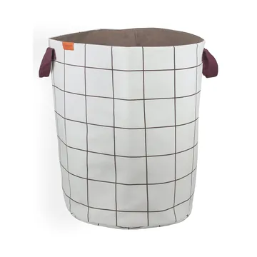 Mesh laundry basket Ø40x50 cm - Brown-Off-white - Mette Ditmer