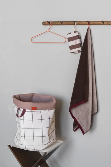 Mesh laundry basket Ø40x50 cm - Brown-Off-white - Mette Ditmer