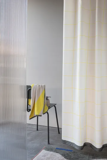 Mesh shower curtain 150x200 cm - Yellow - Mette Ditmer
