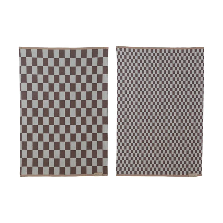 Mini-Max kitchen towel 2-pack - Brown (brown), 50x70 cm - Mette Ditmer