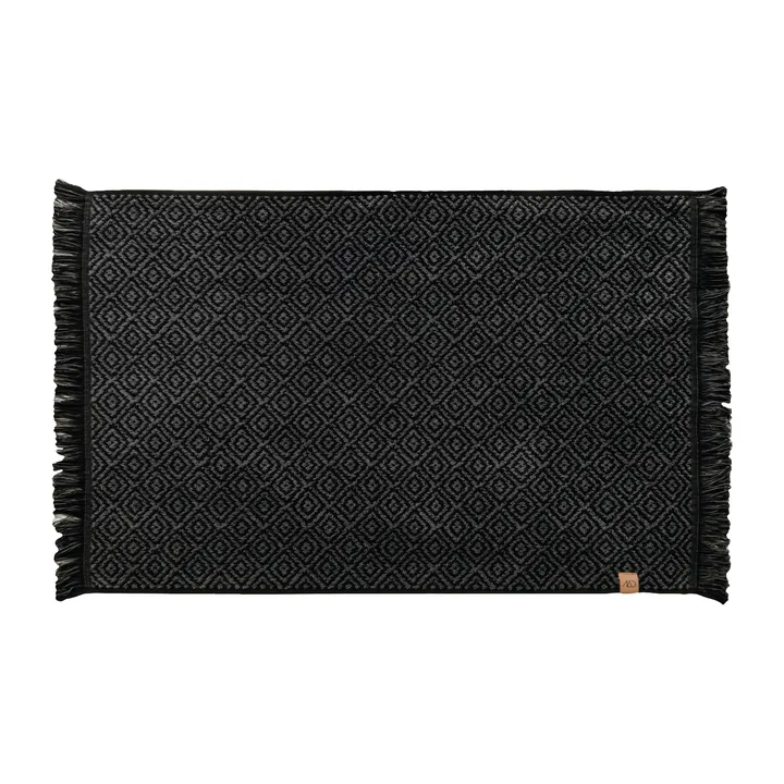 Morocco bathroom mat 50x80 cm - Black-grey - Mette Ditmer