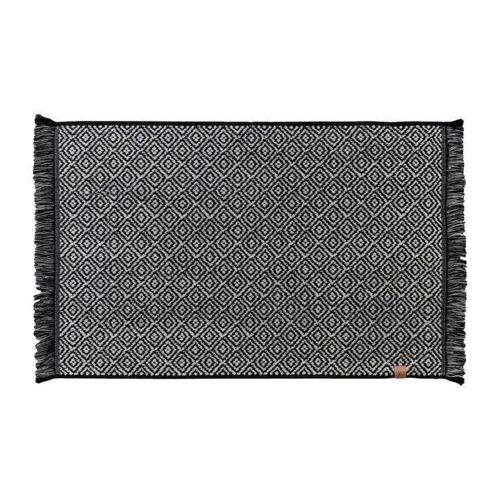 Morocco bathroom mat 50x80 cm - Black-white - Mette Ditmer