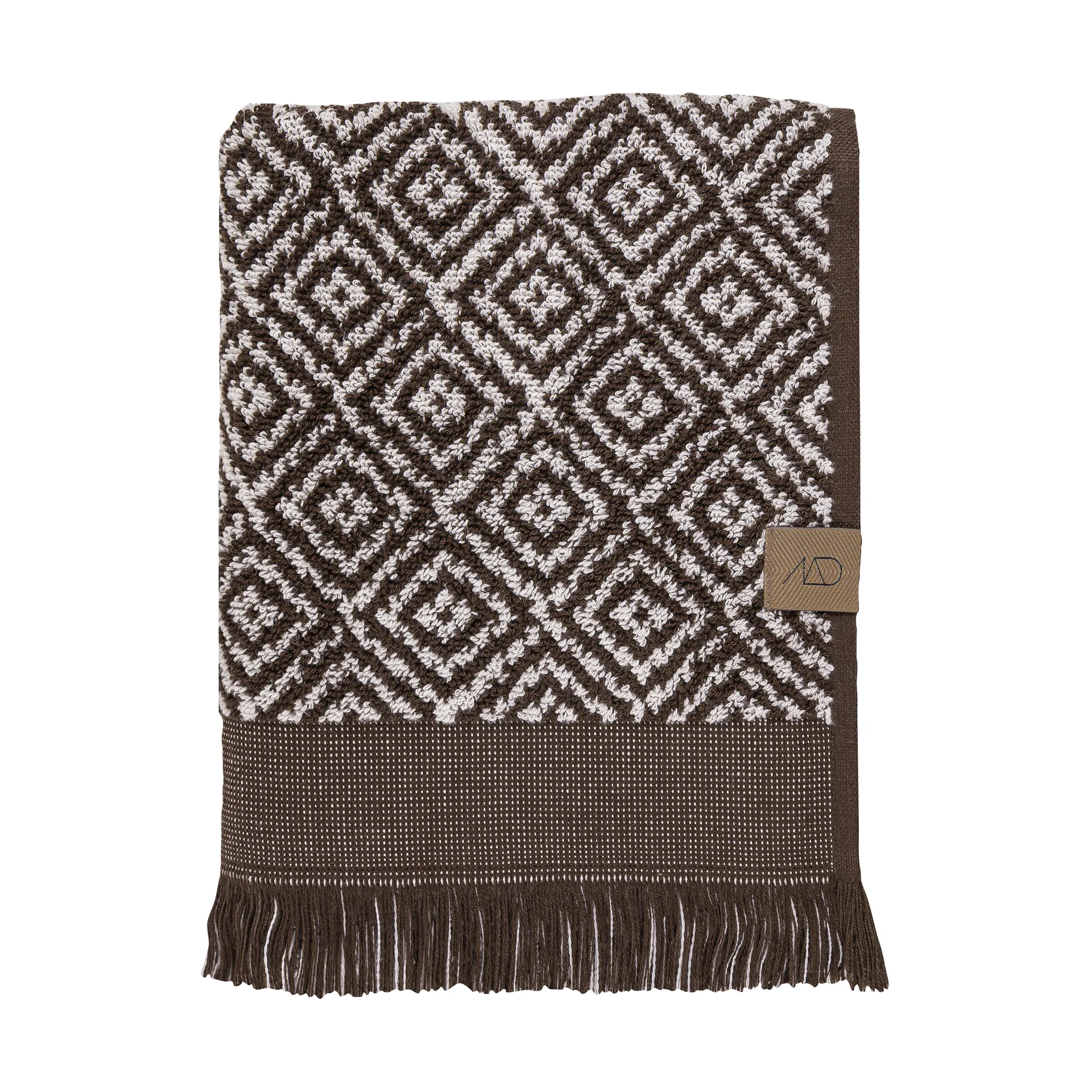 Morocco towel 50x90 cm, Chocolate-off-white Mette Ditmer