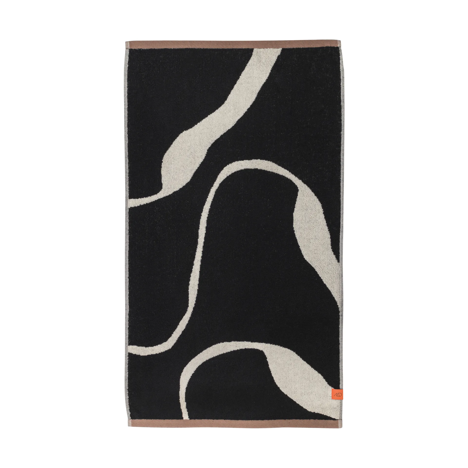 Nova Arte bath towel 70x133 cm, Black-off white Mette Ditmer