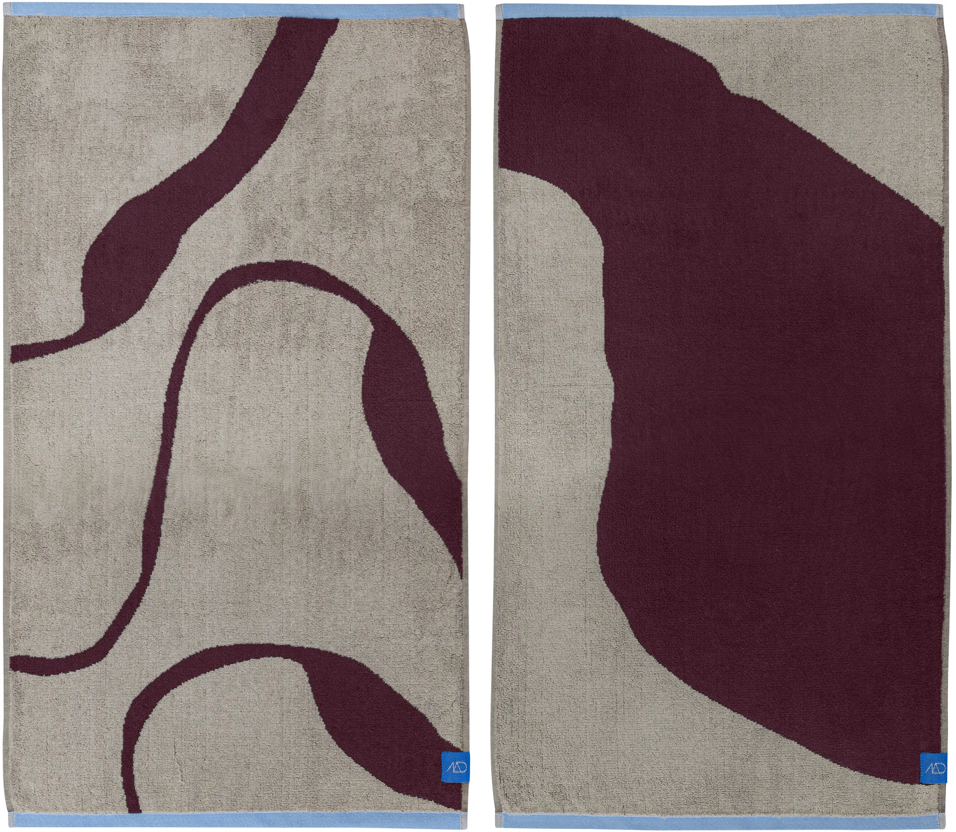 Nova Arte guest towel 40x55 cm 2-pack, Wine-sand Mette Ditmer