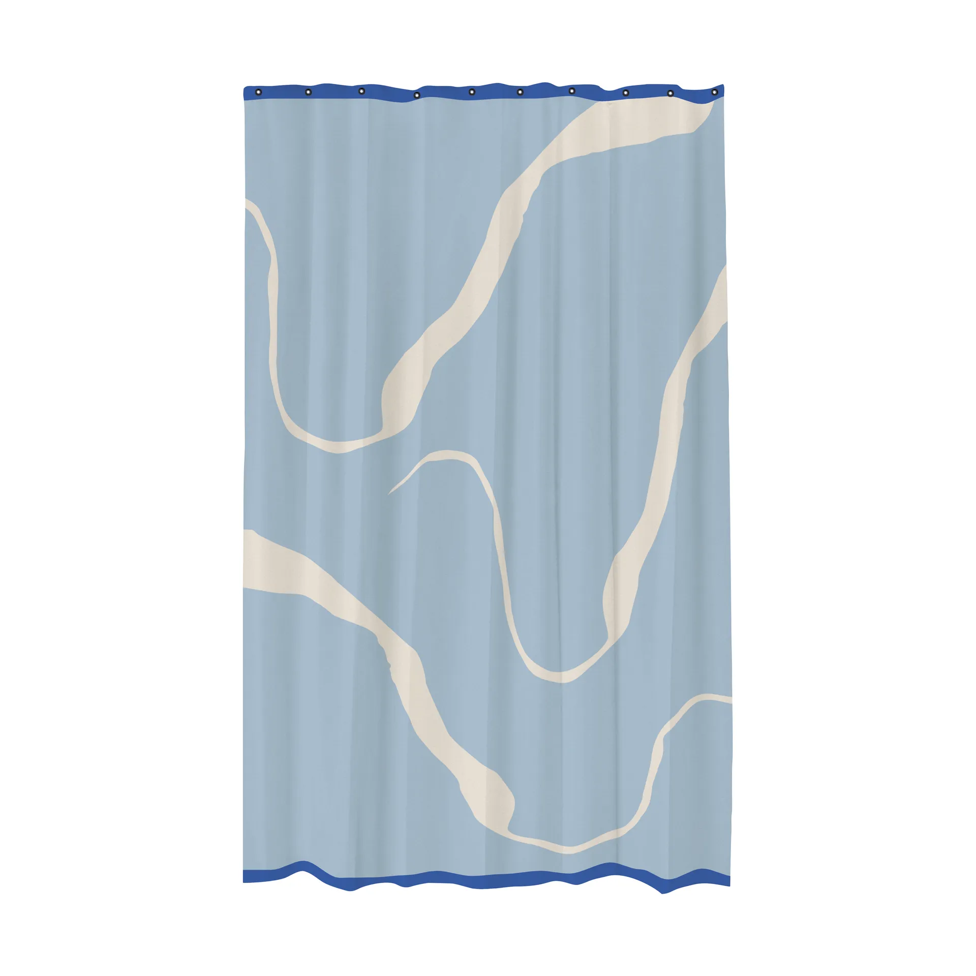 Nova Arte shower curtain 150x200 cm, Light blue-off-white Mette Ditmer