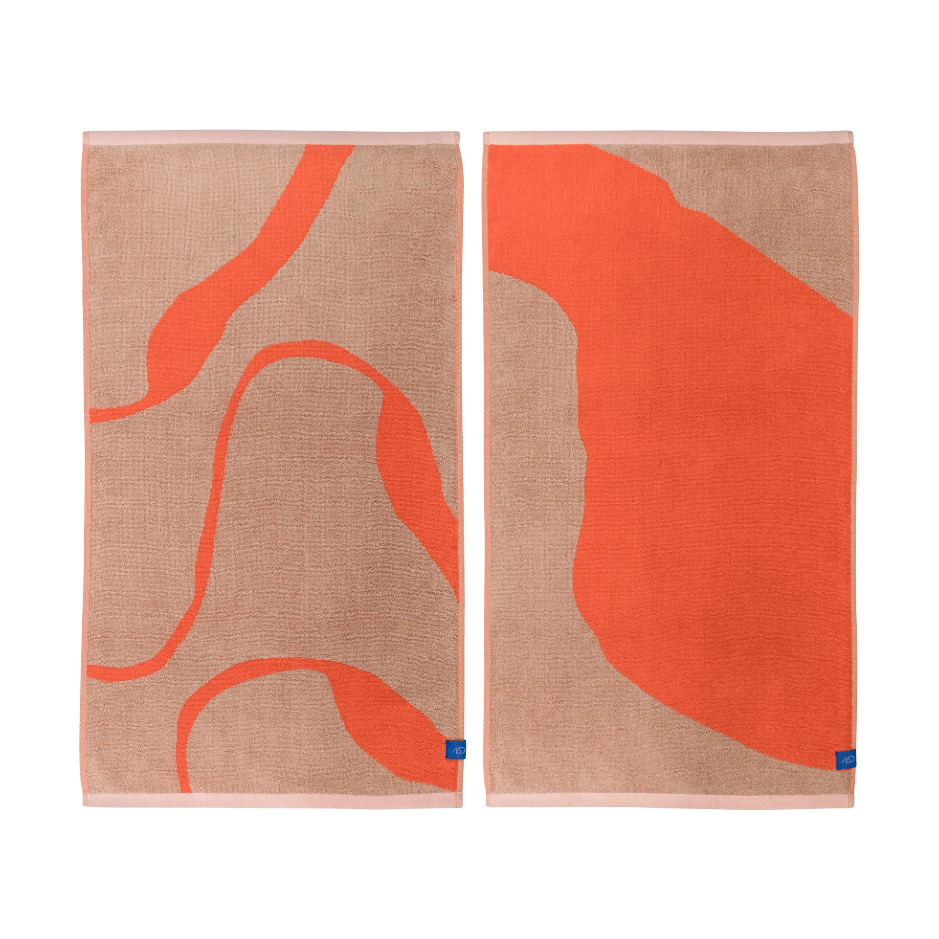 Nova Arte towel 50x90 cm 2-pack, Latte-orange Mette Ditmer