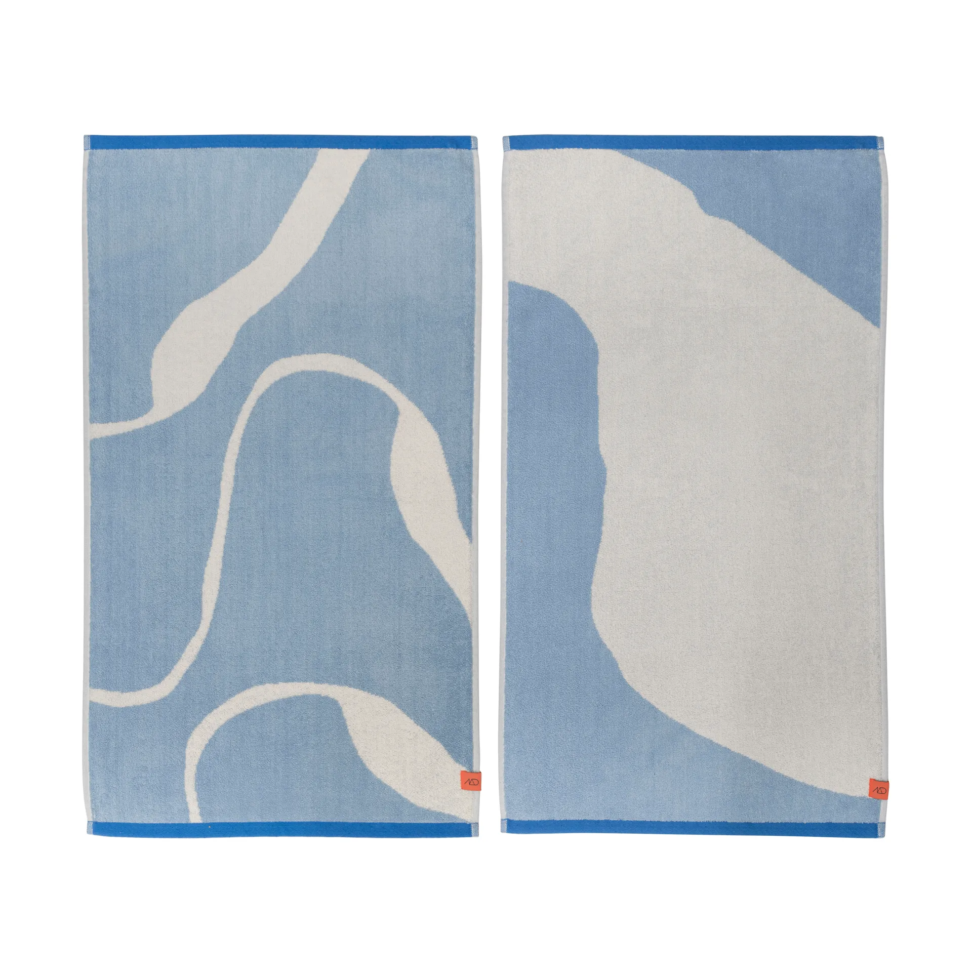 Nova Arte towel 50x90 cm 2-pack, Light blue-off-white Mette Ditmer