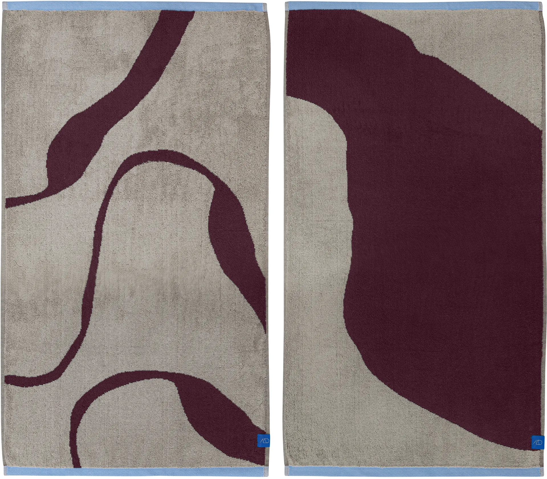 Nova Arte towel 50x90 cm 2-pack, Wine-sand Mette Ditmer