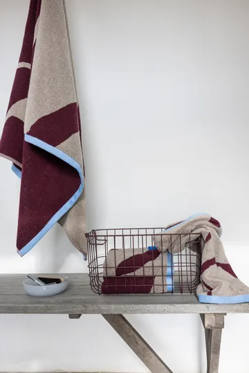 Nova Arte towel 50x90 cm 2-pack - Wine-sand - Mette Ditmer