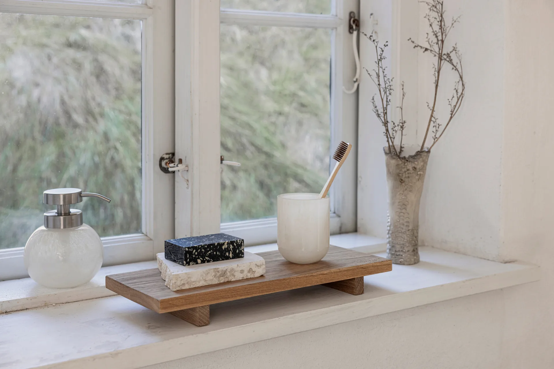 Opal soap dispenser, Linen Mette Ditmer