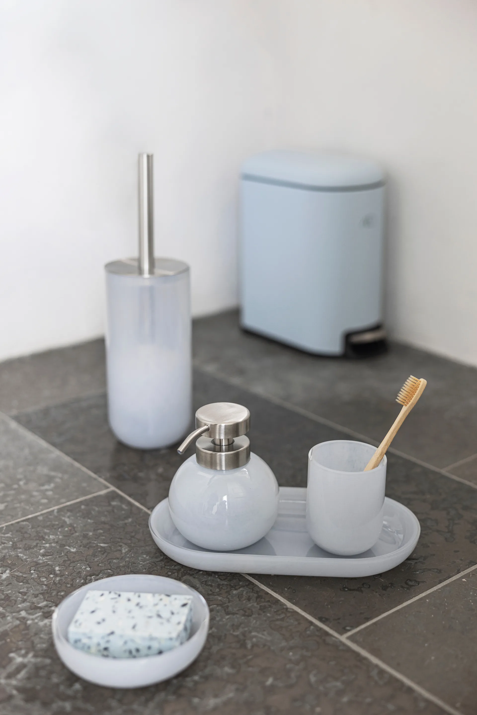 Opal toothbrush holder, Light blue Mette Ditmer