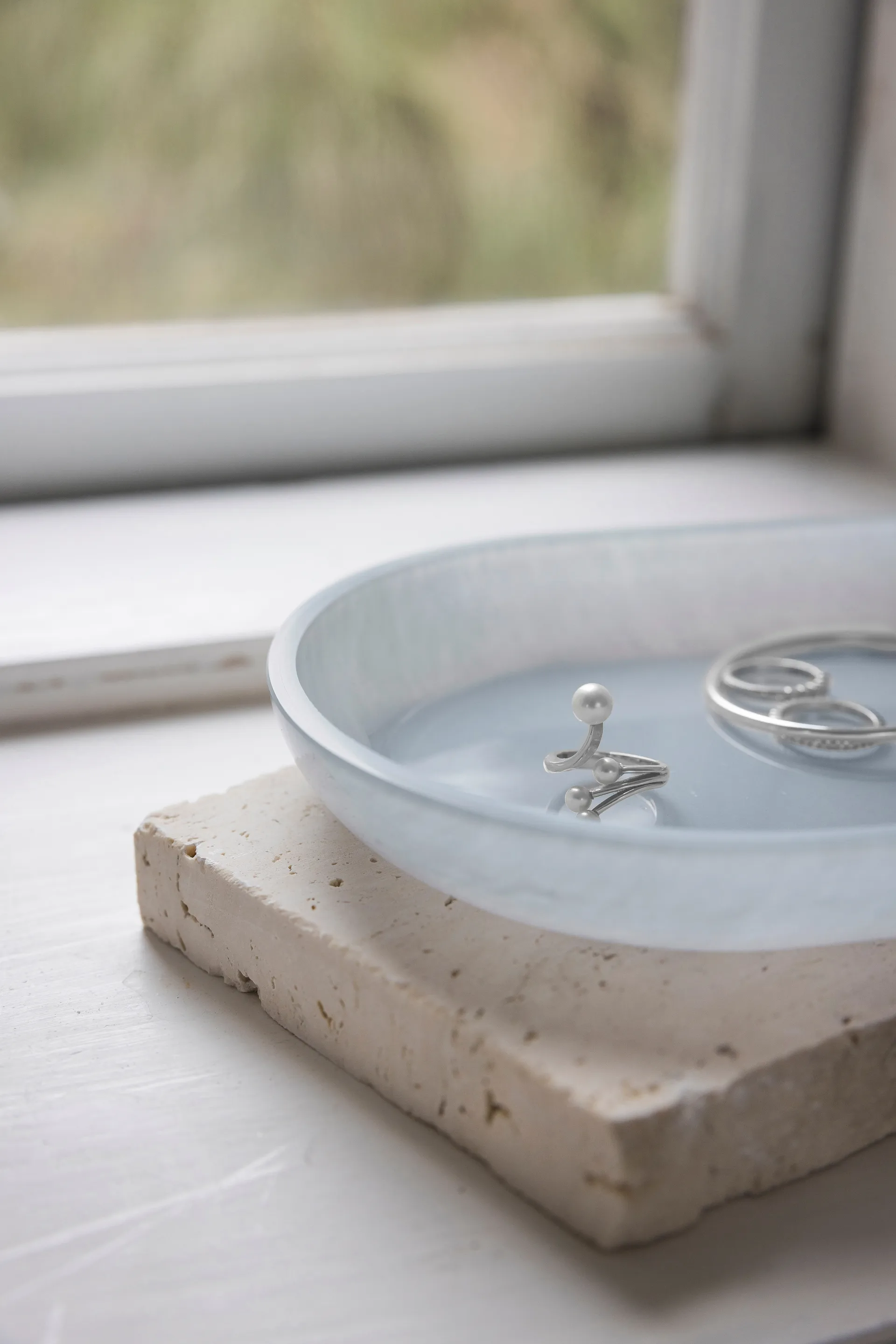 Opal tray, Light blue, 14x25.5 cm Mette Ditmer