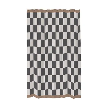 Retro shower curtain 150x200 cm - Dark grey - Mette Ditmer
