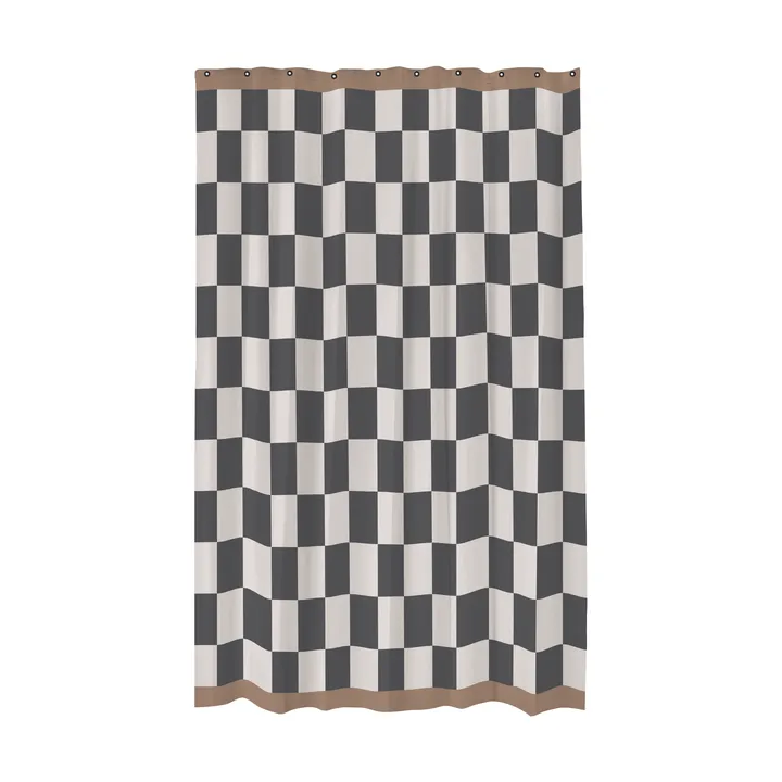 Retro shower curtain 150x200 cm - Dark grey - Mette Ditmer