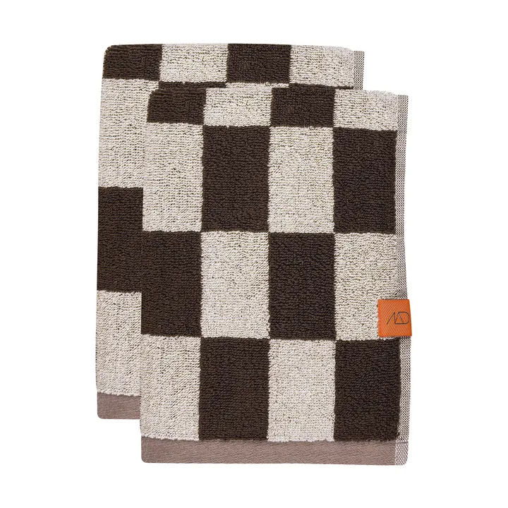 Retro towel - Chocolate, 40x55 cm, 2-pack - Mette Ditmer