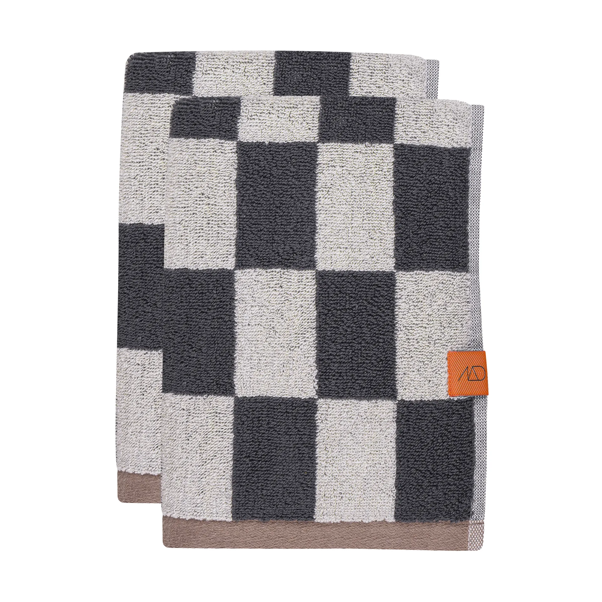 Retro towel, Dark grey, 40x55 cm, 2-pack Mette Ditmer