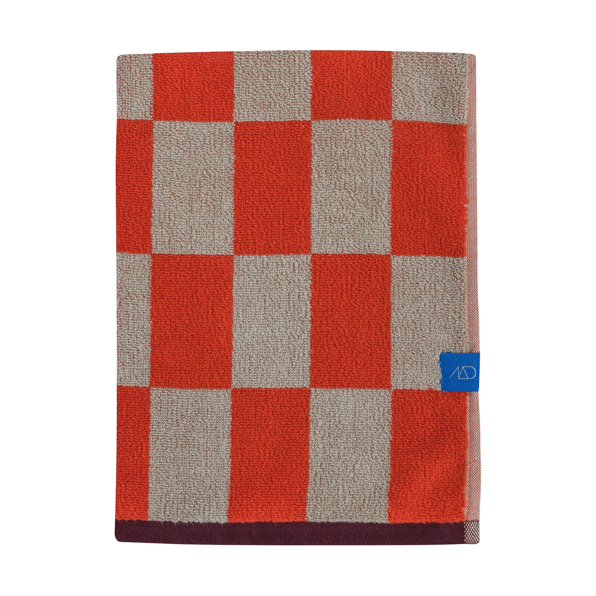 Retro towel, Dark orange, 70x33 cm Mette Ditmer