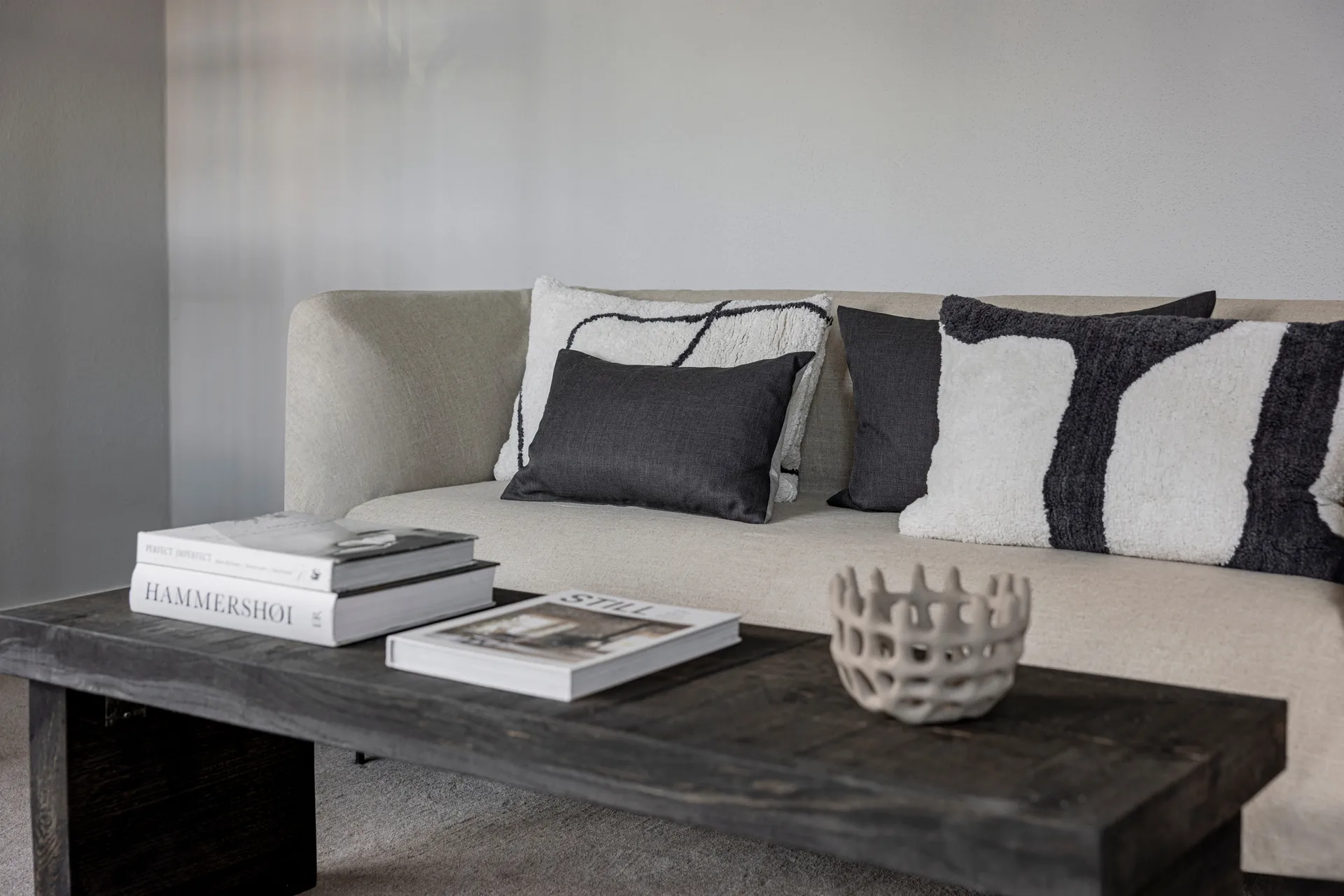 Scala cushion cover, Stone grey, 30x50 cm Mette Ditmer