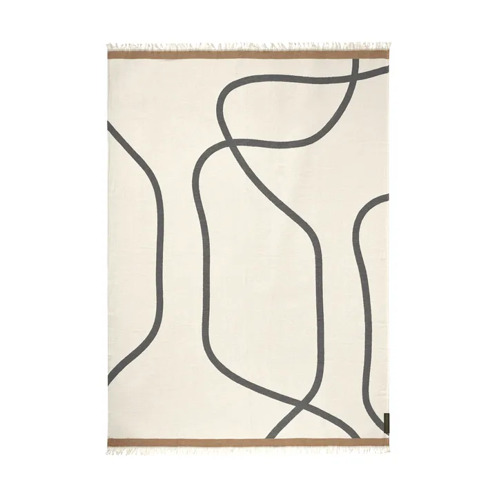 Shadow throw blanket - Off-white grey, 130x175 cm - Mette Ditmer