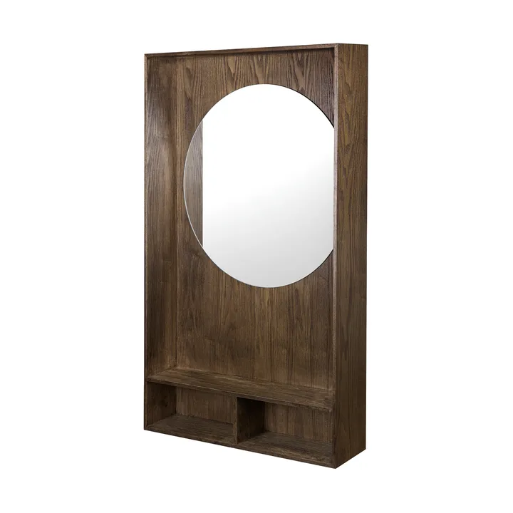 Show-me mirror with shelf large - Dark oiled - Mette Ditmer