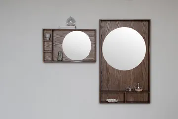 Show-me mirror with shelf large - Dark oiled - Mette Ditmer