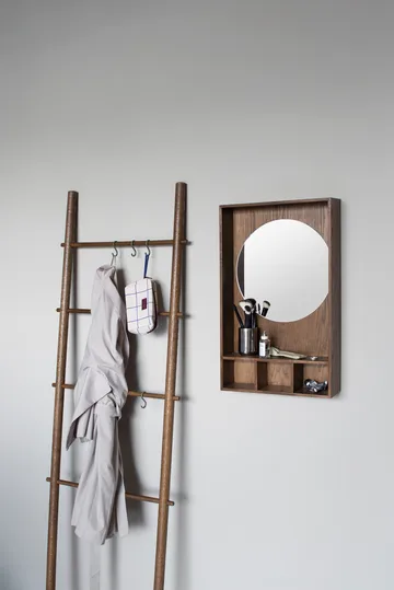Show-me mirror with shelf small - Dark oiled - Mette Ditmer