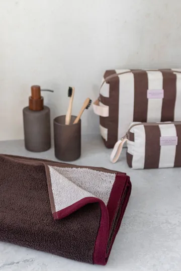 Soft bath towel 70x133 cm - Brown-sand - Mette Ditmer