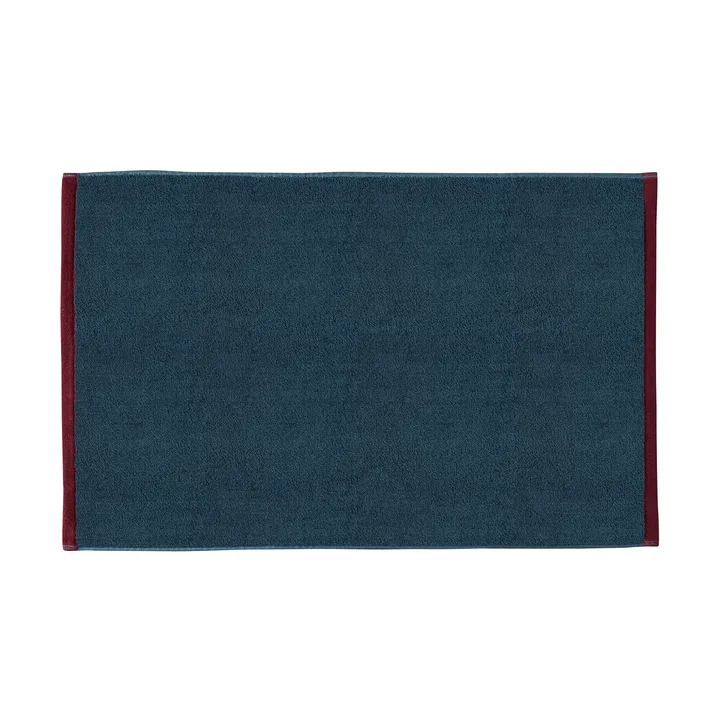 Soft bathroom rug 50x80 cm - Midnight blue-light grey - Mette Ditmer