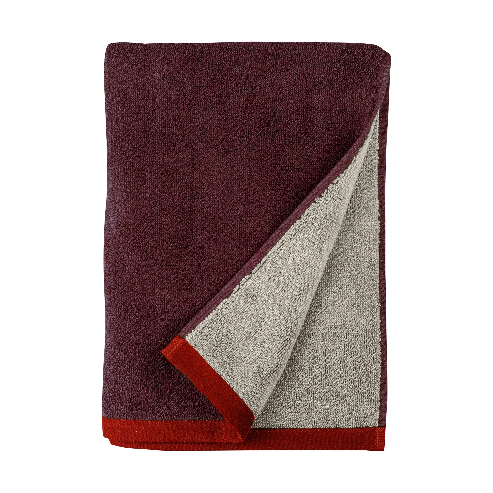 Soft towel 50x90 cm, Grey-Red (grå-röd), 50x90 cm Mette Ditmer
