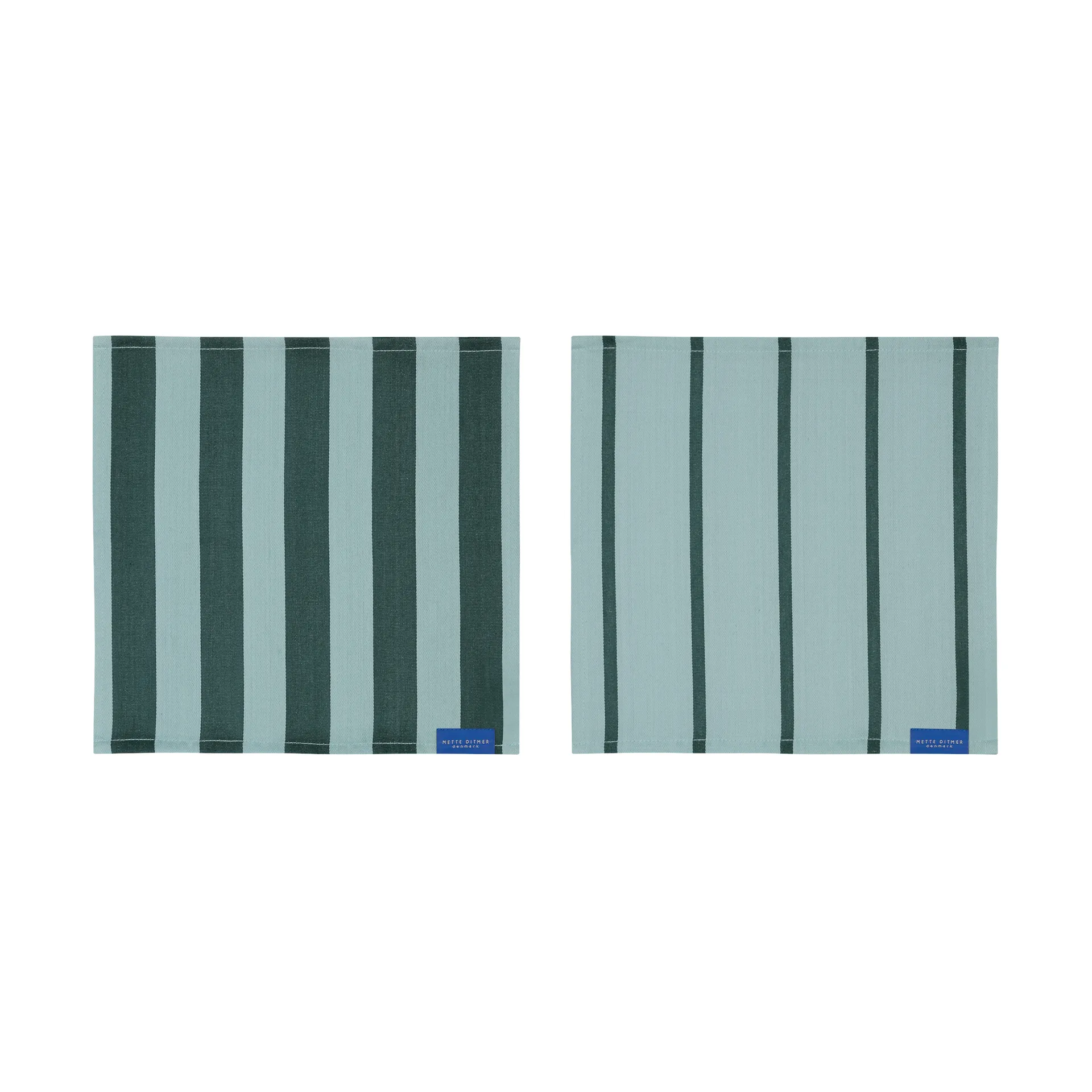 Stripes dishcloth 33x33 cm 2-pack, Mint Mette Ditmer