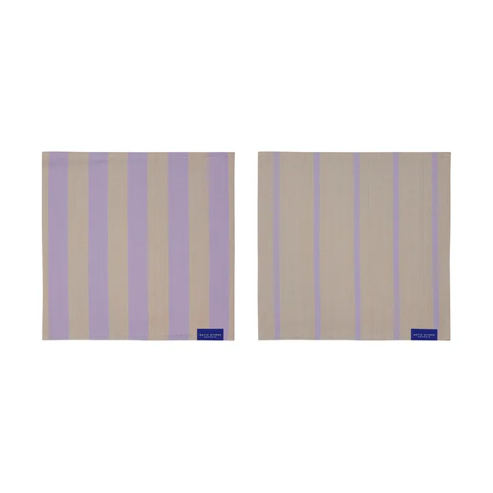 Stripes dishcloth 33x33 cm 2-pack - Sand - Mette Ditmer