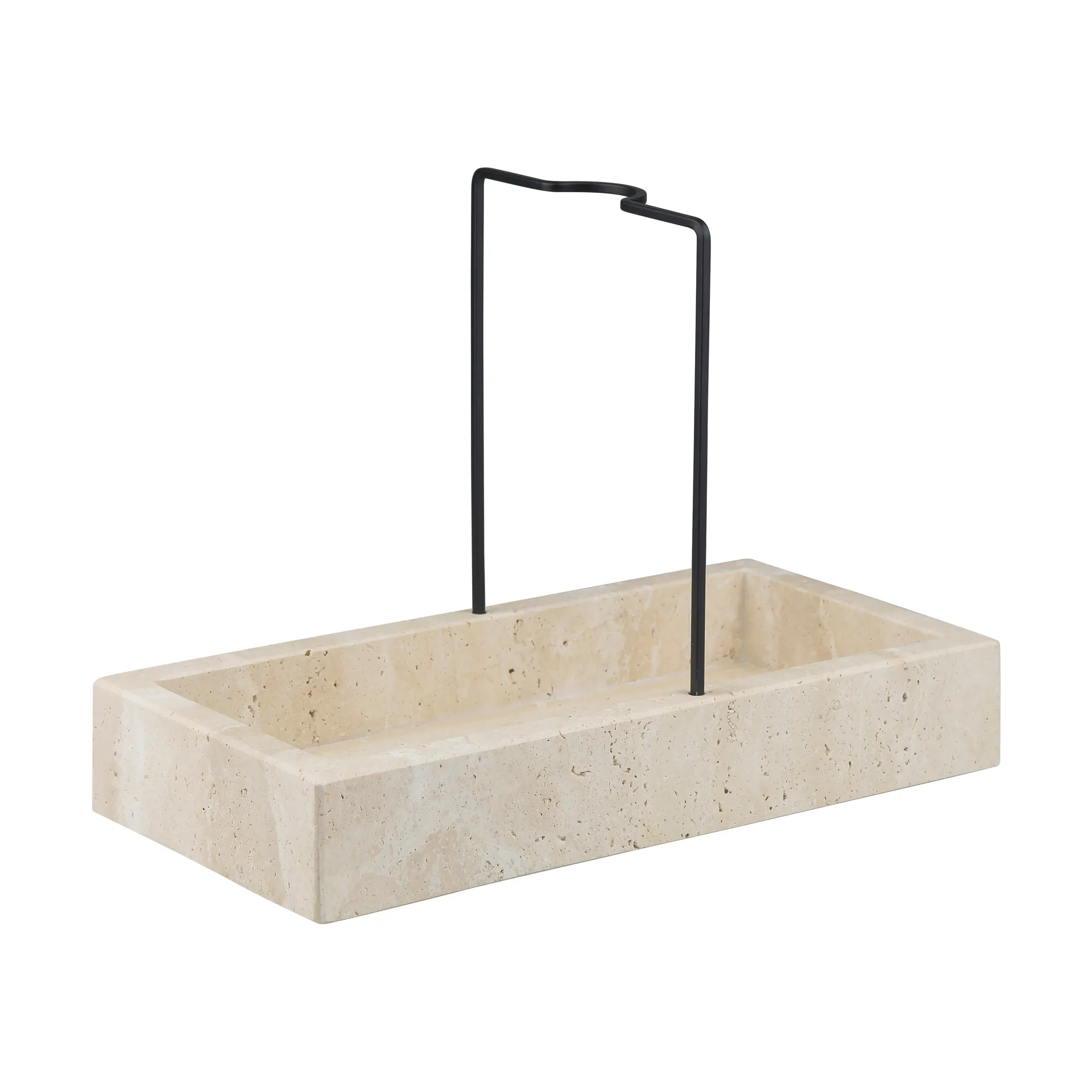 Travertine countertop organizer 12x23.5 cm, Linen Mette Ditmer
