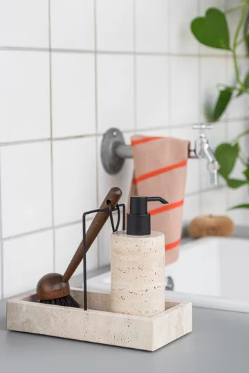 Travertine countertop organizer 12x23.5 cm - Linen - Mette Ditmer