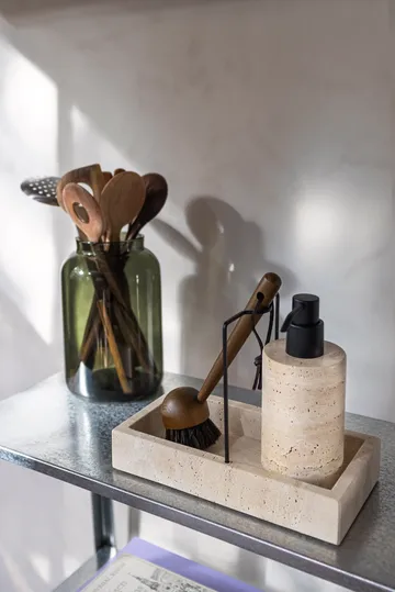 Travertine countertop organizer 12x23.5 cm - Linen - Mette Ditmer