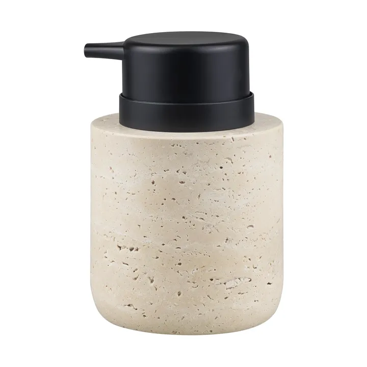 Travertine soap pump 12.5 cm - Linen - Mette Ditmer