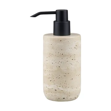 Travertine soap pump 17.5 cm - Linen - Mette Ditmer