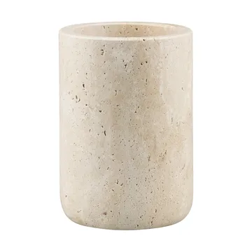 Travertine toothbrush holder 10 cm - Linen - Mette Ditmer