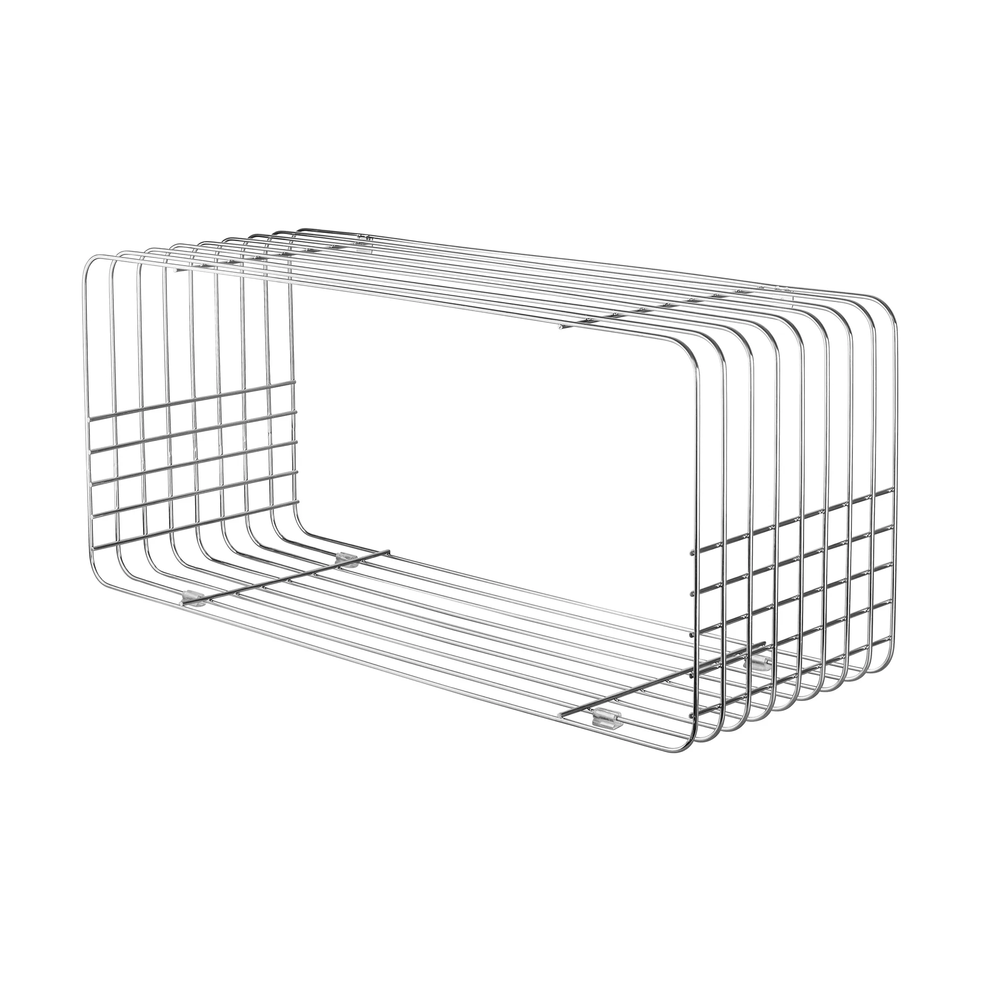 Wire shelf, Chrome, 31x70x26 cm Mette Ditmer
