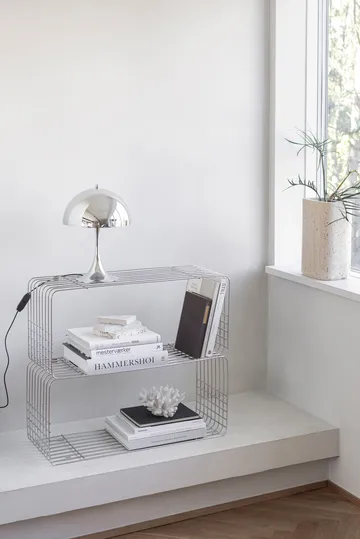 Wire shelf - Chrome, 31x70x26 cm - Mette Ditmer