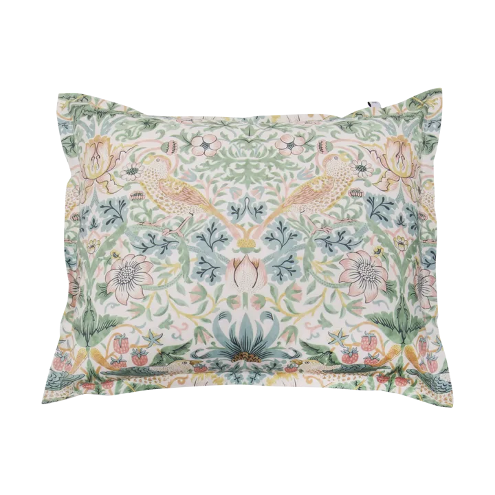 Morris & Co. Strawberry Thief Pillowcase - Green, 50x60 cm - Mille Notti