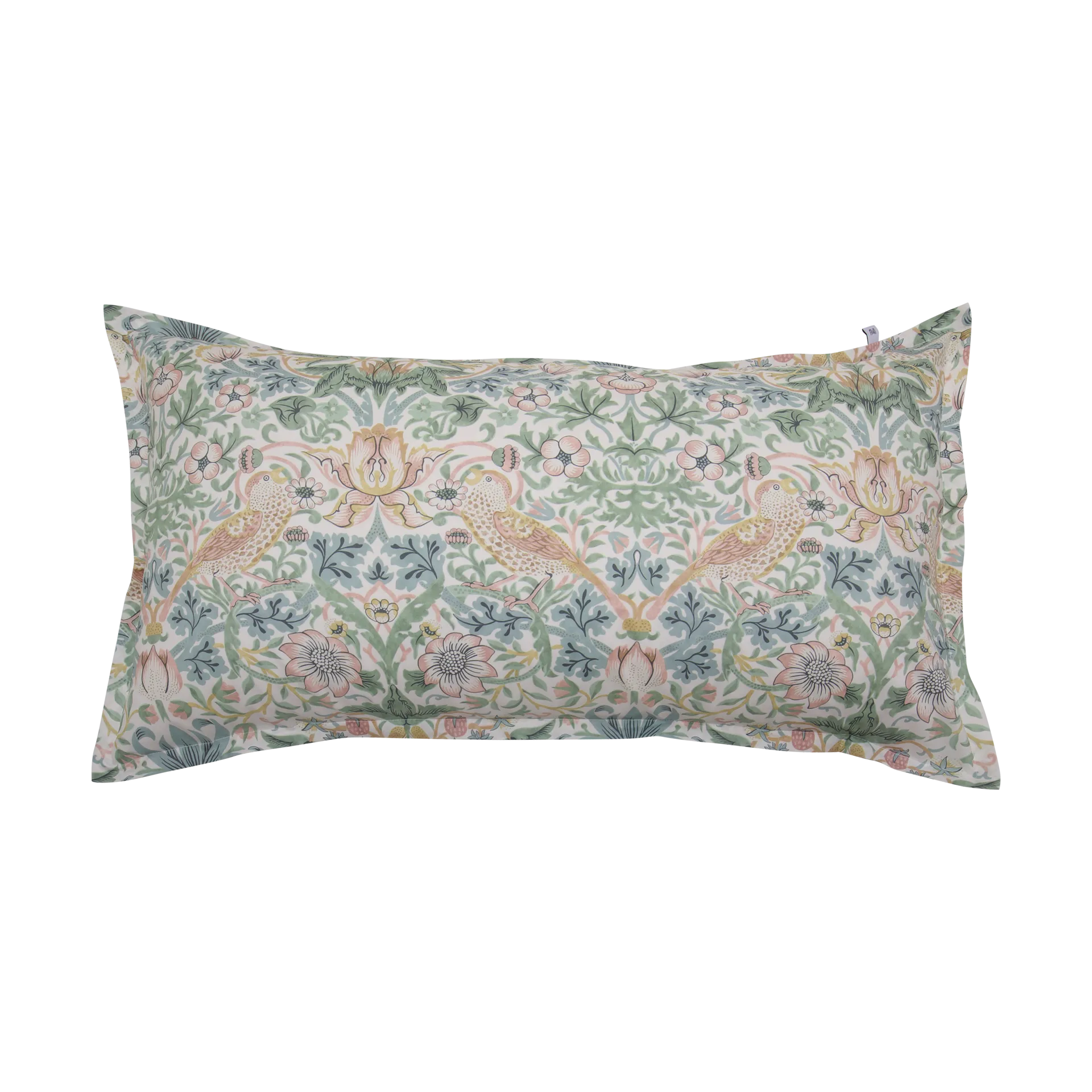 Morris & Co. Strawberry Thief Pillowcase, Green, 50x90 cm Mille Notti