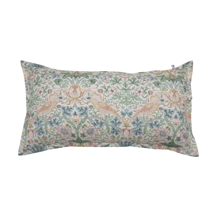 Morris & Co. Strawberry Thief Pillowcase - Green, 50x90 cm - Mille Notti