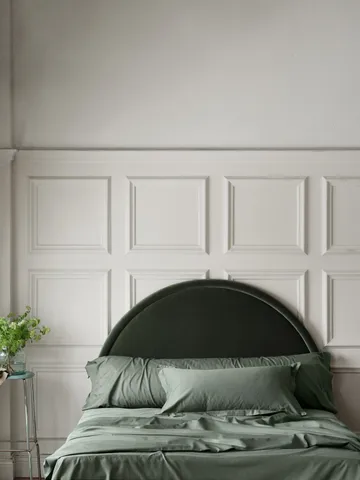 Satina plain pillowcase - Green, 50x90 cm - Mille Notti