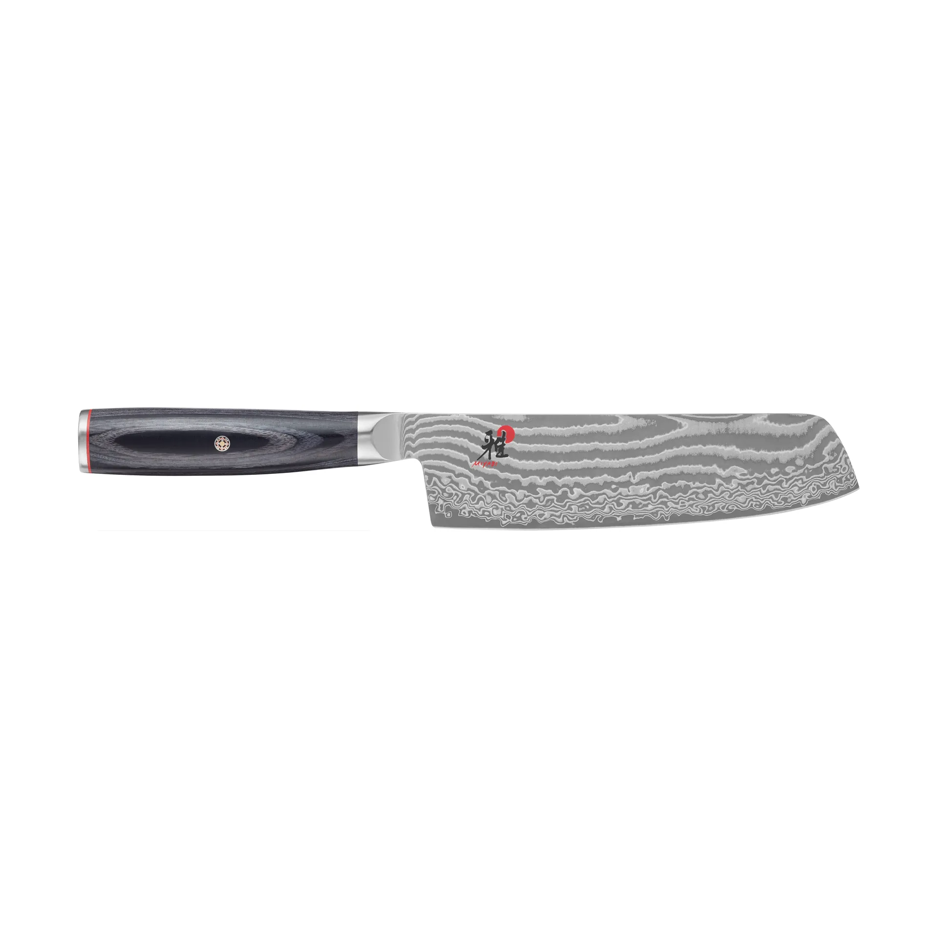 Raw 5000FCD nakiri fruit knife rectangular 17 cm, Damascus-black Miyabi