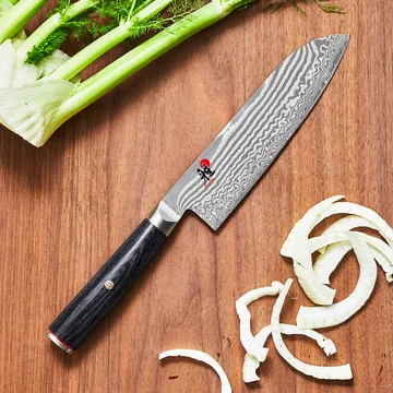 Raw 5000FCD santoku knife 18 cm - Damascus-black - Miyabi